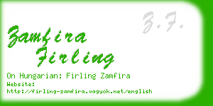 zamfira firling business card